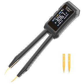 LCR Meter - 2024 Professional 10KHz LCR Meter Tweezer with 0.5% Accuracy, Digital Multimeter Tester with OLED Display, Tester for SMD, ESR, Resistor, Capacitor, Inductance, Voltage, Frequency, Diode