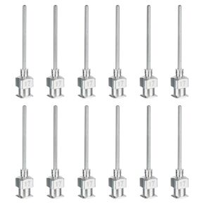 PATIKIL Blunt Tip Dispensing Needle 10G, 12 Pcs 1 Inch Stainless Steel Liquid Dispenser Needles with Lure Lock for Refilling Liquid Inks Adhesives Glue