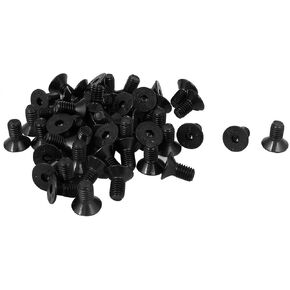 uxcell M5 x 10mm Metric Hex Socket Countersunk Head Screw Bolts Black 50PCS