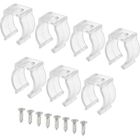 MECCANIXITY T5 U Clips Holder Bracket Fluorescent Tube Light Fixture Plastic Pipe Clamps with Screws for LED Bulbs Ceiling Lamp, Pack of 30