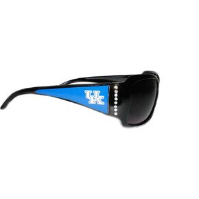 Kentucky Wildcats Black Sunglasses with Logo and Crystal Clear Rhinestones for Ladies