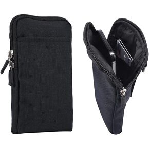 QBYVQQN Cell Phone Waist Belt Holster Mens, Waterproof Zipper Crossbody Smartphone Shoulder Messenger Bag Wallet Sling Bag