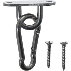 FEIYING Screw-in Hooks,Pad Eye Plate Ring Garage Stainless Steel Heavy Duty Wall U Boat Pad Mount Snap Hook 1/5Set(1set)