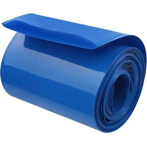 Othmro 18.04FT Battery Heat Shrink Tubing Kit 3.74inch Flattening Width Insulation PVC Heat Shrink Tubes Shrink Wrap Tubings Industrial Tubings for 18650 Battery Pack Power Blue