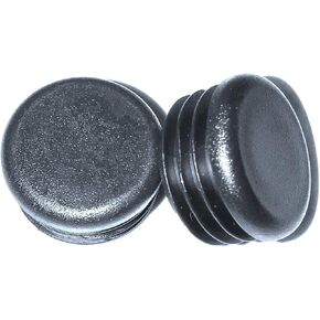 1 1/8" (14-20 Ga - 0.96"-1.05" ID) Round Black Plastic Tubing Plug, 1 1/8 Inch End Caps - Steel Furniture/Fencing Post Pipe Insert | End Caps for Fitness Equipment. {TOP SECRET PDR} (4)