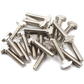 T Bolt Set Screw Bolt Fastener Tool for T-Slotted Aluminum Extrusion Nickel Plated Carbon Steel 40 Series M8X25mm 30PCS
