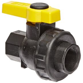 Banjo SUV075FP Polypropylene Ball Valve, Single Union, Full Port, 3/4" NPT Female
