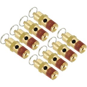 PATIKIL 1/4" Male NPT Safety Valve, 8 Pack Air Pressure Release Valve for Air Compressor, 165PSI Set Pressure