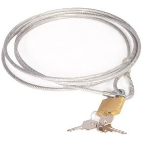 Wideskall® 6.5 Feet Car Cover Security Steel Cable & Lock Kit
