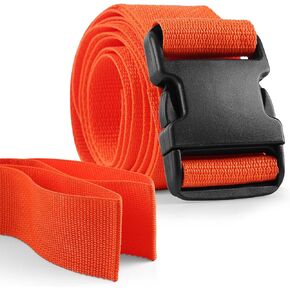 Primacare IR-5008 Unisex 2 Piece Restraint Strap with Loop Lock for Patients, Adults and Kids, Medical Waterproof Straps with Adjustable Locking for Easy Attachment, 9 Feet, Orange
