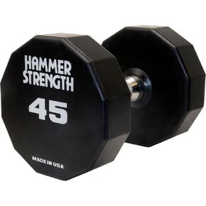 Hammer Strength 12 Sided Urethane Dumbbell 45Lb (1 Dumbbell)