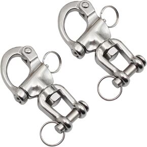 OSTARE Jaw Swivel Snap Shackle Quick Release,Marine Boat Sailing Bail Clip 2-3/4",3.5"