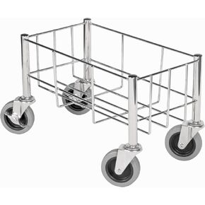 Winco DWR-1708 Waste Container Dolly, Silver