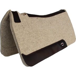 CHALLENGER Pony Western Contoured Wool Felt Moisture Wicking Saddle Pad Cream 39RT06CRP