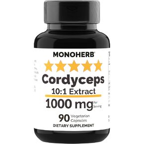 Cordyceps Extract 1000 mg - 90 Vegetarian Capsules