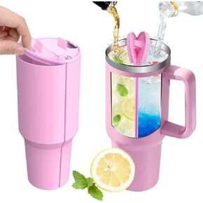 Hysagtek 2-in-1 Drink Separator for Stanley Cup 40 oz, Silicone Liner Divider for Dual-Sided Drink, Reusable Liner Separator Compatible with Stanley Tumbler 40 oz, Stanley Cup Accessory