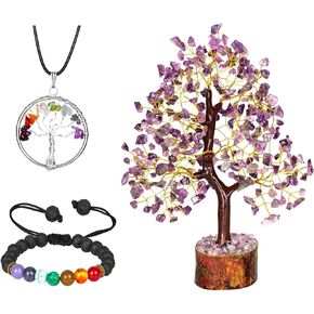 Rose Quartz Crystal Tree - Gemstone Bonsai Love Tree - Fengshui Crystal for Postive Energy - Crystal Gift For Women - Feng Shui Crystal Money Tree - Crystal Quartz Tree - Pink Decor - Zen Good Luck
