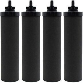 Water Filter Replacement for Berkey® BB9-2 Black Activated Carbon Filters, Compatible with Berkey® Gravity Water Filter System, Pack of 4