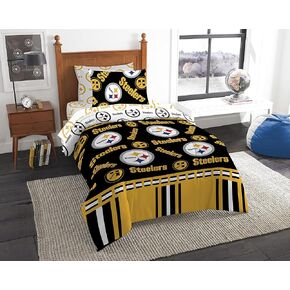 Northwest NFL Pittsburgh Steelers Bed in a Bag Set, Twin, Rotary