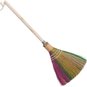 Vietnamese Colorful Straw Soft Broom, Natural Whisk Broom Sweeping Broom, Broom for Cleaning, Decorations Item Indoor Outdoor, Wedding Broom with - 9.84'' Width, 30.12" Length
