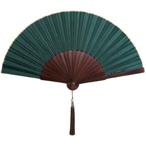 Exotic Jungle Folding Hand Fan, Handmade in Bali Indonesia, Keep Cool in Style at Church Weddings Parties, Easy Carry 9 inches, Excellent Boho Gift for Mom & Grandma, Home Decoration