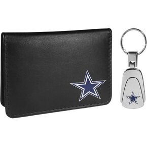 Siskiyou Sports NFL Dallas Cowboys Weekend Bi-fold Wallet & Steel Key Chain, Black, One Size