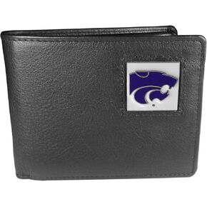 NCAA Siskiyou Sports Mens Kansas State Wildcats Leather Bi-fold Wallet One Size Black