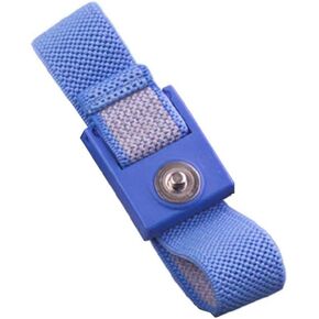 WB1600 Series Anti Static ESD Accessories Single Wire Grounding Wrist Bands Woven Fabric Wrist Straps Only for ESD Work Surfaces - 10 pack, Blue, 4mm Snap | TT_WB0016