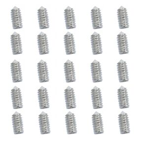 Meuey Lyot-1/4-20x1/2"Socket Set Screw 304 Stainless Steel Full Thread Taper Angle Cylindrical Head screws-25pcs