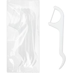 Pack of 50 Dental Floss Picks Individually Wrapped, Flossers Single Wrapped for Adults and Kids,Travel Hotel Restaurant Office for Teeth Clean (5pcs per Bag, 50 Bags)
