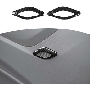 RT-TCZ for Camaro Door Side Speaker Horn Trim Cover, Carbon Fiber Interior Accessories for Chevrolet Chevy Camaro 2017+ up, 2pcs