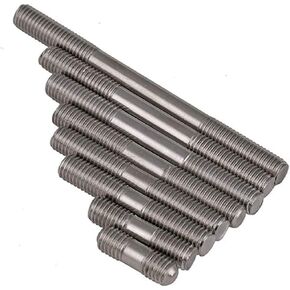 M4×200mm Stainless Steel Double End Head Stud Screw Bolt Threaded Rod 5 pcs