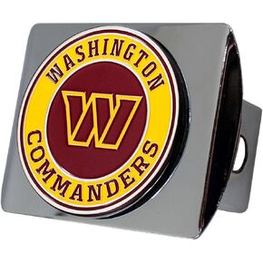 New Orleans Saints NFL Chrome Metal Hitch Cover with 3D Colored Team Logo by FANMATS - Unique Roundel Molded Design – Easy Installation on Truck, SUV, Car or ATV - Ideal Gift for Die Hard Football Fan