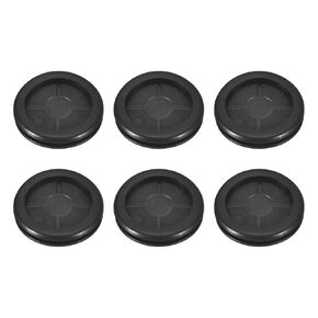 uxcell 6Pcs Rubber Grommets 1-5/8" (42mm) Drill Hole, 1-2/4" (35mm) ID Double Sided Hole Plugs Ring Gasket for Firewall Cable Wire Protecting, Black