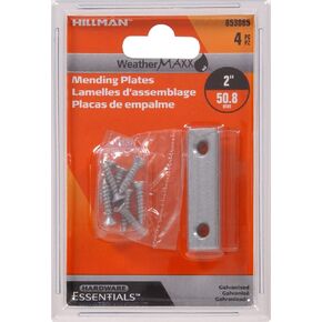 853085 Mending Plate Galvanized 2" x 1/2" 4-Pack