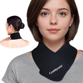 Neck Ice Pack Wrap Gel, Flexible Cooling Neck Wrap Cervical Ice Pack for Pain Relief, Reusable Hot Cold Therapy Ice Pack for Neck Injuries, Hot Weather, Surgery, Swelling, Tonsillectomy