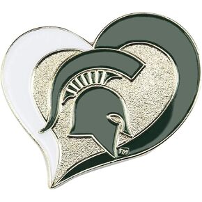aminco NCAA unisex-adult Swirl Heart Pin