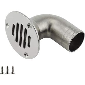 NRC&XRC Stainless Steel 316 Inseperatable Style Marine Deck Drain Boat Deck Drain1 1/2 Inch (38MM) or 1-1/4in(32MM) 90 Degree Floor Deck Drain Scuppers W/Screws