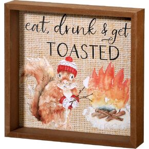 National Tree Company 8" Tabletop Shadow Box, Brown