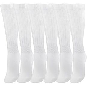 6 Pairs Womens Diabetic Socks,Soft Womens Crew Socks,Diabetes Edema and Circulatory Loose Fitting Socks,One Size