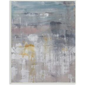 Stupell Industries Enigmatic Paint Drip Contemporary Neutrals Yellow Accent, Design by Hilary Winfield