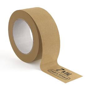 MUNBYN Brown Packing Tape, 2 inch 55 Yard Kraft Paper Tape, Writable & Biodegradable Tape for Shipping, Moving, Sealing & Marking, 7 Mil Thick, 1 Roll