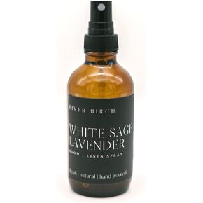 River Birch Luxury Linen and Room Spray - Midnight Amber Home Signature Scent - Room Fragrance Spray - Fragrant Fresh Linen Air Freshener For Bedding - Handmade in Texas - 4 oz Glass Amber Bottle