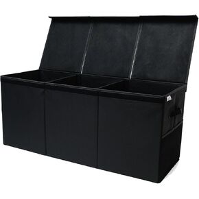 SoftOwl Extra Large Toy Storage Organizer with Lid - Sturdy, Collapsible Toy Chest Storage Box with Cute Design - Toys Bin with Dividers for Kids, Boys, Girls, Nursery, Bedroom, Play room 37"x16"x14"