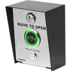 Seco-Larm SD-9963-KSGQ ENFORCER Post-Mount No-Touch Sensor with Access Box, Adjustable Delay Timer & Override Button; Adjustable Sensor Range Up to 7" (18cm); Stainless-steel Face-plate