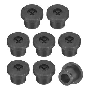 uxcell 8 Pcs Cable Cord Grommet, 3/8 Inch (10mm) Desk Grommet Flexible Rubber Grommets Wire Hole Cover Pass Through for Office Computer Desk Wire Organizer, Black