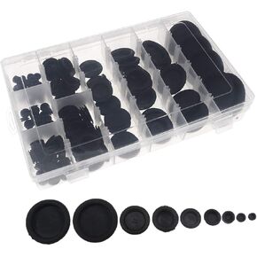130PCS Rubber Grommet for Protecting Auto Electrical Cable Wire Firewall Solid Closed Hole Plug Assortment Kit Cable Blanking Gasket Wire Protector 6mm-50mm 9 Sizes in Saudi Arabia