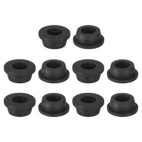 uxcell 10Pcs 5/8" ID, 1" Drill Hole Rubber Grommets, Top Hat Grommets Firewall Hole Plug Fit 16mm Wire for Vinyl Tubing in Hydroponic Irrigation Systems, Black