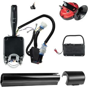 Golf Cart Turn Signal Kit with Horn Brake Light Switch 9-Pin Plug Deluxe Upgrade Wiring Harness - 12V Street Legal Light Kit for Club Car EZGO TXT RXV