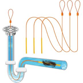 Drain Snake Hair Drain Clog Remover, 32.3 Inch Anti-Break Drain Snake Sink Clog Cleaner with Stainless Steel Wire, Drain Hair Remover Tool for Shower, Bathtub, Toilet Sewer, Sink Drain Clog(3 Pcs)